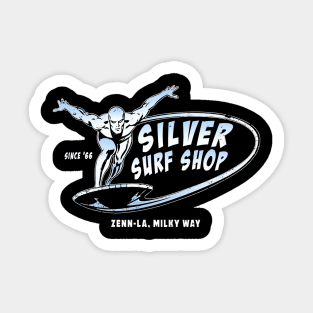 Silver Surf Shop (Black Print) Sticker